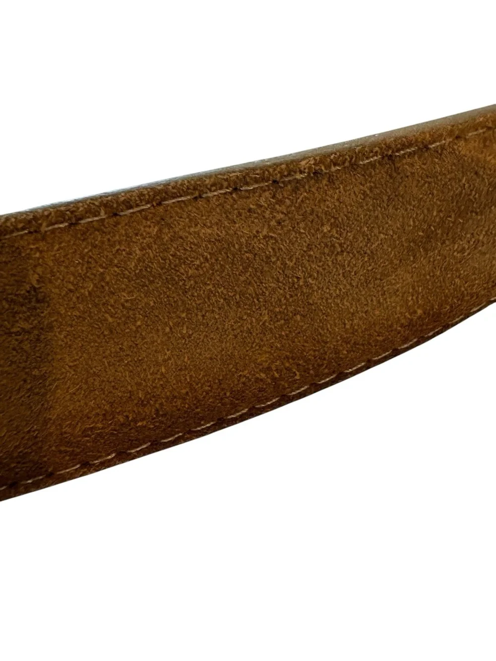 Torino Leather Company - Suede Calfskin Casual Belt in Whiskey. Size 42